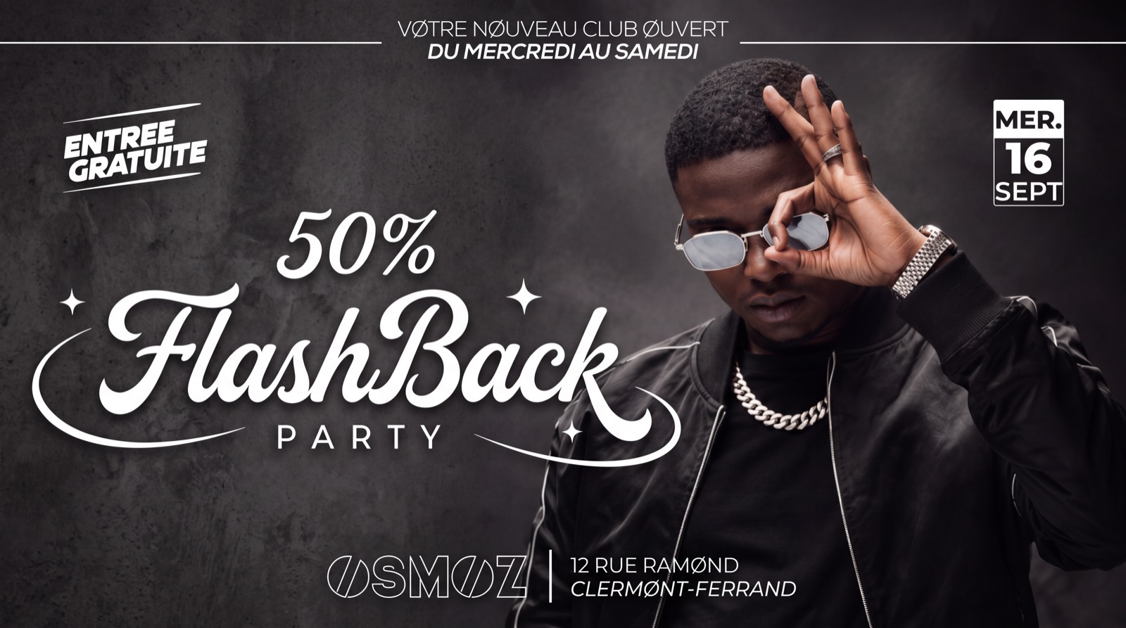 50% FlashBack Party — mercredi 16 septembre
